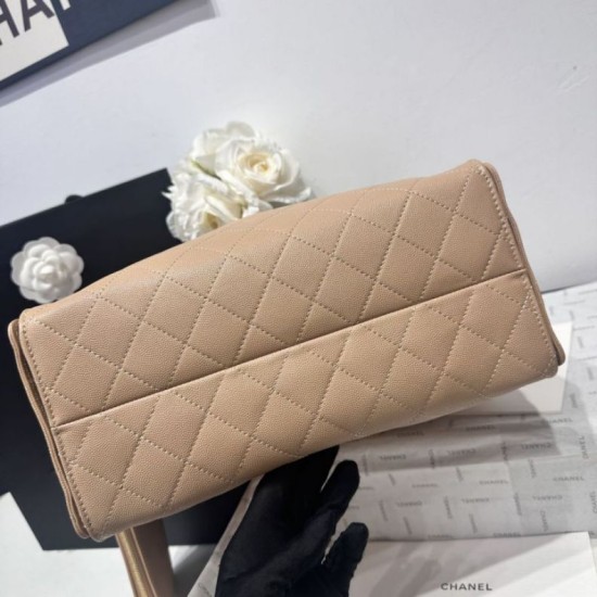 Cloni Borse firmate replica media Chanel 25 Hobo Caviar Quilted AS5311 Beige firmate