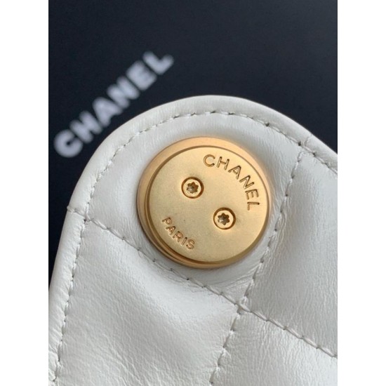 Replica di lusso Borsa a mano media Chanel 25 Hobo Caviar Quilted AS5311 Bianco Imitazioni Cloni Borsa a mano media Chanel 25 Hobo Caviar Quilted AS5311 Bianco firmate