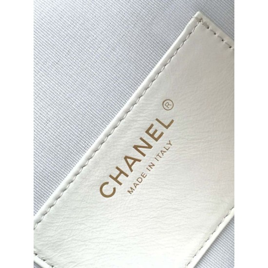 Replica di lusso Borsa a mano media Chanel 25 Hobo Caviar Quilted AS5311 Bianco Imitazioni Cloni Borsa a mano media Chanel 25 Hobo Caviar Quilted AS5311 Bianco firmate