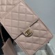 Cloni Borsa a mano media Chanel 25 Hobo Caviar Quilted AS5311 Rosa firmate