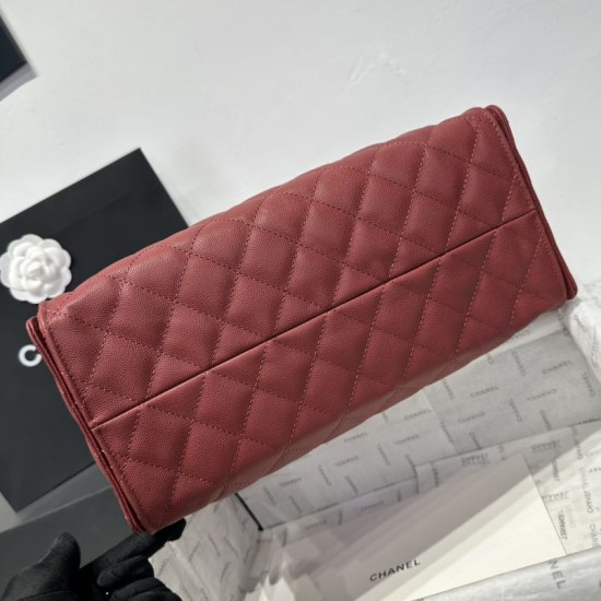 Replica di lusso Borse a mano media Chanel 25 Hobo Caviar Quilted AS5311 Rosso Imitazioni Cloni Borse Replica a mano media Chanel 25 Hobo Caviar Quilted AS5311 Rosso firmate