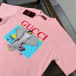 Cloni Maglietta girocollo Gucci unisex nera/albicocca 03 firmate