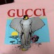 Replica di lusso Maglietta girocollo Gucci unisex nera/albicocca 03 Imitazioni Cloni Maglietta girocollo Gucci unisex nera/albicocca 03 firmate