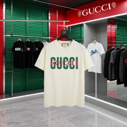 Cloni Maglietta girocollo Gucci unisex nera/albicocca 04 firmate