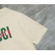 Replica di lusso Maglietta girocollo Gucci unisex nera/albicocca 04 Imitazioni Cloni Maglietta girocollo Gucci unisex nera/albicocca 04 firmate