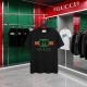 Replica di lusso Maglietta girocollo Gucci unisex nera/albicocca 05 Imitazioni Cloni Maglietta girocollo Gucci unisex nera/albicocca 05 firmate