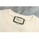 Replica di lusso Maglietta girocollo Gucci unisex nera/albicocca 06 Imitazioni Cloni Maglietta girocollo Gucci unisex nera/albicocca 06 firmate