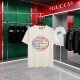 Replica di lusso Maglietta girocollo Gucci unisex nera/albicocca 07 Imitazioni Cloni Maglietta girocollo Gucci unisex nera/albicocca 07 firmate