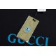 Replica di lusso Maglietta girocollo Gucci unisex nera/albicocca 08 Imitazioni Cloni Maglietta girocollo Gucci unisex nera/albicocca 08 firmate