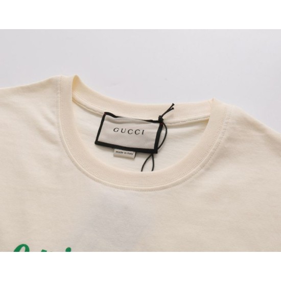 Replica di lusso Maglietta girocollo Gucci unisex nera/albicocca 12 Imitazioni Cloni Maglietta girocollo Gucci unisex nera/albicocca 12 firmate
