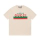 Replica di lusso Maglietta girocollo Gucci unisex nera/albicocca 12 Imitazioni Cloni Maglietta girocollo Gucci unisex nera/albicocca 12 firmate