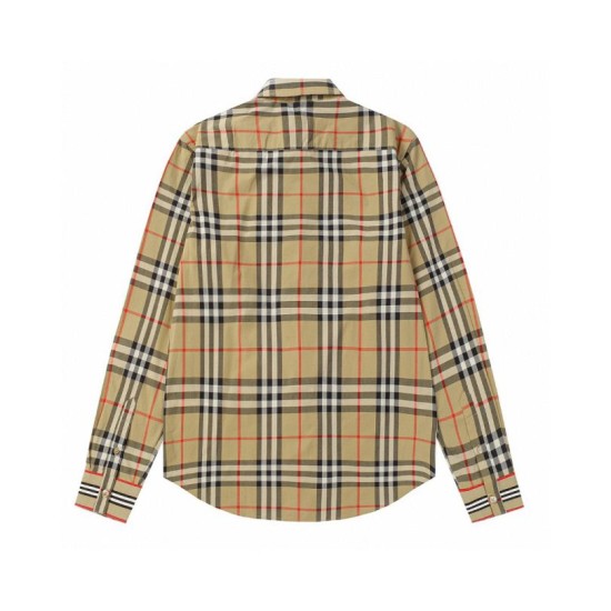 Replica di lusso Camicia a quadri Vintage Burberry con polsini a coste Imitazioni Cloni Camicia a quadri Vintage Burberry con polsini a coste firmate