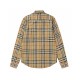 Replica di lusso Camicia a quadri Vintage Burberry con polsini a coste Imitazioni Cloni Camicia a quadri Vintage Burberry con polsini a coste firmate