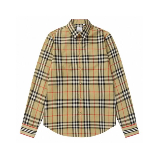 Replica di lusso Camicia a quadri Vintage Burberry con polsini a coste Imitazioni Cloni Camicia a quadri Vintage Burberry con polsini a coste firmate