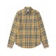 Replica di lusso Camicia a quadri Vintage Burberry con polsini a coste Imitazioni Cloni Camicia a quadri Vintage Burberry con polsini a coste firmate