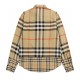 Replica di lusso Camicia Burberry a maniche lunghe con patchwork scozzese Imitazioni Cloni Camicia Burberry a maniche lunghe con patchwork scozzese firmate