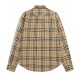 Replica di lusso Camicia classici Burberry a maniche lunghe con motivo a quadri Imitazioni Cloni Camicia classici Burberry a maniche lunghe con motivo a quadri firmate