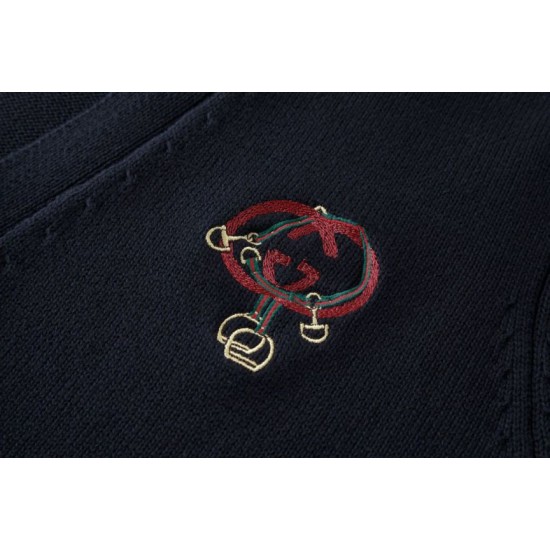 Cloni Cardigan in maglia unisex con ricamo Doppia G Gucci in edizione limitata firmate
