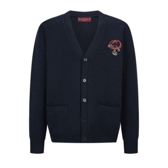 Cloni Cardigan in maglia unisex con ricamo Doppia G Gucci in edizione limitata firmate