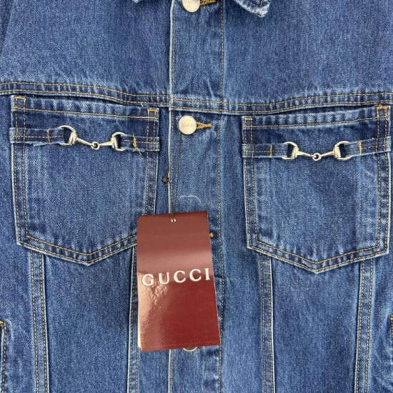Replica di lusso Completo Gucci G e giacca in denim Imitazioni Cloni Completo Gucci G e giacca in denim firmate