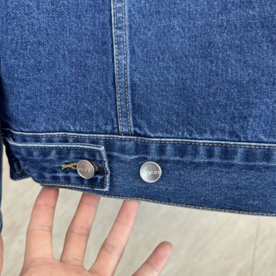 Replica di lusso Completo Gucci G e giacca in denim Imitazioni Cloni Completo Gucci G e giacca in denim firmate