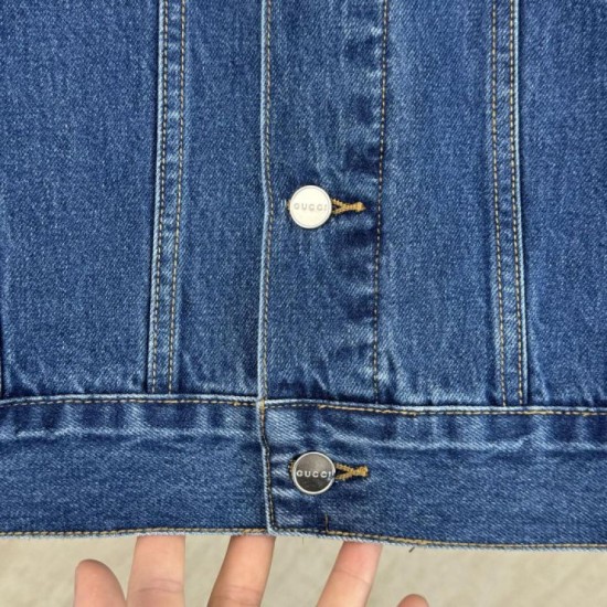 Replica di lusso Completo Gucci G e giacca in denim Imitazioni Cloni Completo Gucci G e giacca in denim firmate