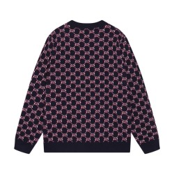 Replica di lusso Maglione girocollo Gucci lana con logo classico doppia G Imitazioni Cloni Maglione girocollo Gucci lana con logo classico doppia G firmate