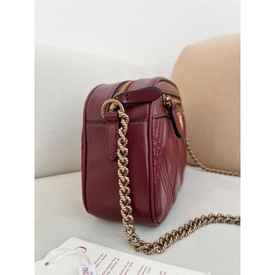 Cloni Borsa a mano Valentino Garavani catena Quiltie 67 agnello Rosso firmate