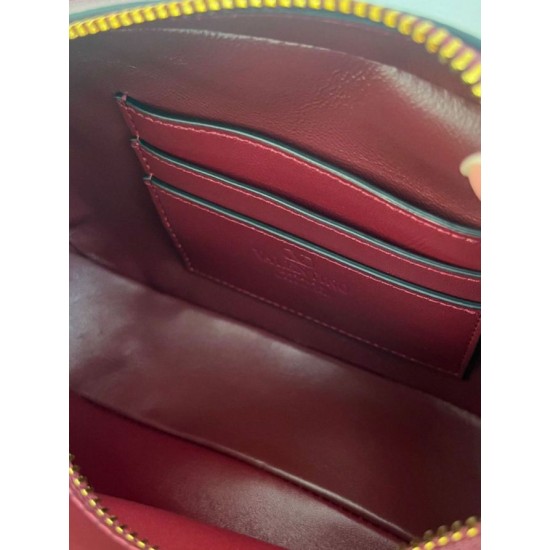 Cloni Borsa a mano Valentino Garavani catena Quiltie 67 agnello Rosso firmate