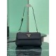 Replica di lusso Borse Alta Qualità a tracolla Prada con patta 1BN022 Nero Imitazioni Cloni Borse Replica Alta Qualità a tracolla Prada con patta 1BN022 Nero firmate