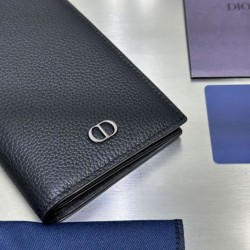Replica di lusso Borse imitazione Portafoglio verticale Dior CD Icon in pelle di vitello martellata nera Imitazioni Replica Borse imitazione Portafoglio verticale Dior CD Icon in pelle di vitello martellata nera firmate
