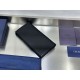 Cloni Portafoglio lungo verticale Dior Saddle Dior Oblique jacquard nero firmate