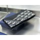 Cloni Portafoglio lungo verticale Dior Saddle Dior Oblique jacquard nero firmate