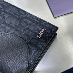 Replica di lusso Borse Dettagli perfetti Portafoglio verticale lungo da uomo Dior Saddle jacquard obliquo nero Imitazioni Replica Borse Dettagli perfetti Portafoglio verticale lungo da uomo Dior Saddle jacquard obliquo nero firmate