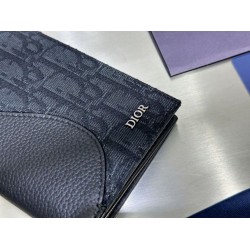 Dettagli perfetti Portafoglio verticale lungo da uomo Dior Saddle jacquard obliquo nero Dettagli perfetti Portafoglio verticale lungo da uomo Dior Saddle jacquard obliquo nero