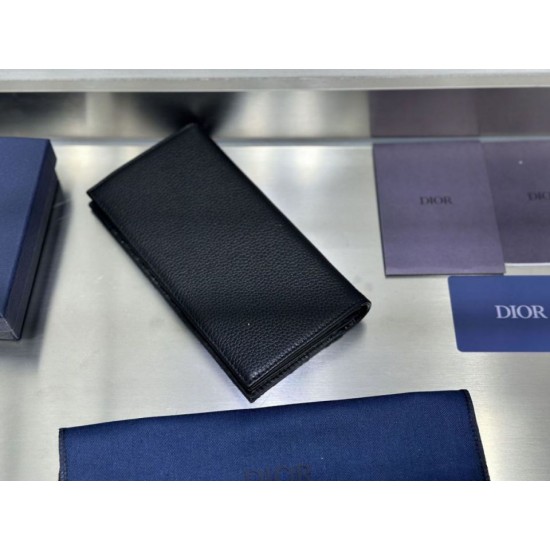 Replica di lusso Borse Dettagli perfetti Portafoglio verticale lungo da uomo Dior Saddle jacquard obliquo nero Imitazioni Replica Borse Dettagli perfetti Portafoglio verticale lungo da uomo Dior Saddle jacquard obliquo nero firmate