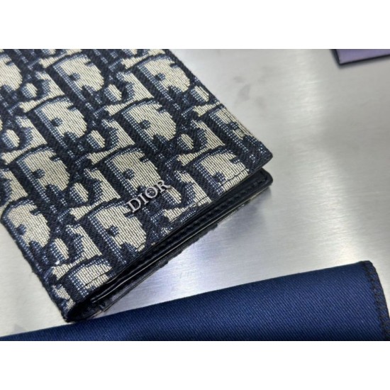Replica di lusso di alta qualità Portafoglio verticale lungo Dior in jacquard obliquo beige/nero Imitazioni Cloni di alta qualità Portafoglio verticale lungo Dior in jacquard obliquo beige/nero firmate