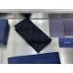 Cloni Portafoglio Dior lungo a due ante Dior Oblique Jacquard nero firmate