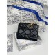 Replica di lusso Borse Portacarte Lady Dior con patta e l'iconica impuntura Cannage Nero Imitazioni Replica Borse Portacarte Lady Dior con patta e l'iconica impuntura Cannage Nero firmate