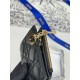 Replica di lusso Borse Portacarte Lady Dior con patta e l'iconica impuntura Cannage Nero Imitazioni Replica Borse Portacarte Lady Dior con patta e l'iconica impuntura Cannage Nero firmate