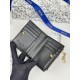 Replica di lusso Borse Portacarte Lady Dior con patta e l'iconica impuntura Cannage Nero Imitazioni Replica Borse Portacarte Lady Dior con patta e l'iconica impuntura Cannage Nero firmate