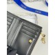 Replica di lusso Borse Portacarte Lady Dior con patta e l'iconica impuntura Cannage Nero Imitazioni Replica Borse Portacarte Lady Dior con patta e l'iconica impuntura Cannage Nero firmate