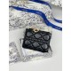 Replica di lusso Borse Portacarte Lady Dior con patta e l'iconica impuntura Cannage Nero Imitazioni Replica Borse Portacarte Lady Dior con patta e l'iconica impuntura Cannage Nero firmate