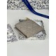 Replica di lusso Borse Portacarte Lady Dior con patta e l'iconica impuntura Cannage Grigio Imitazioni Replica Borse Portacarte Lady Dior con patta e l'iconica impuntura Cannage Grigio firmate