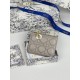 Replica di lusso Borse Portacarte Lady Dior con patta e l'iconica impuntura Cannage Grigio Imitazioni Replica Borse Portacarte Lady Dior con patta e l'iconica impuntura Cannage Grigio firmate
