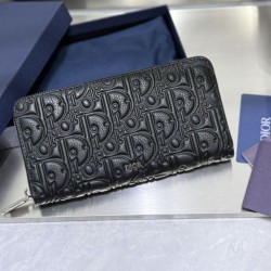 Cloni Pari replica imitazione Portafoglio lungo con cerniera Dior Dior Gravity nero firmate
