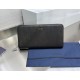 Replica di lusso Portafoglio lungo con cerniera Dior jacquard obliquo nero Imitazioni Cloni Portafoglio lungo con cerniera Dior jacquard obliquo nero firmate