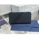 Replica di lusso Pari Dettagli perfetti Portafoglio lungo con cerniera Dior jacquard obliquo nero Imitazioni Cloni Pari replica Dettagli perfetti Portafoglio lungo con cerniera Dior jacquard obliquo nero firmate