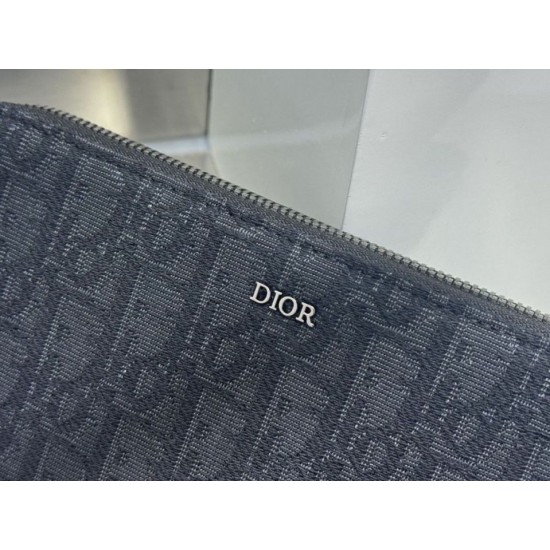 Replica di lusso Pari Dettagli perfetti Portafoglio lungo con cerniera Dior jacquard obliquo nero Imitazioni Cloni Pari replica Dettagli perfetti Portafoglio lungo con cerniera Dior jacquard obliquo nero firmate