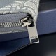 Replica di lusso Alta gamma Portafoglio lungo con zip Dior Saddle tela jacquard Oblique grigia Imitazioni Cloni Alta gamma replica Portafoglio lungo con zip Dior Saddle tela jacquard Oblique grigia firmate